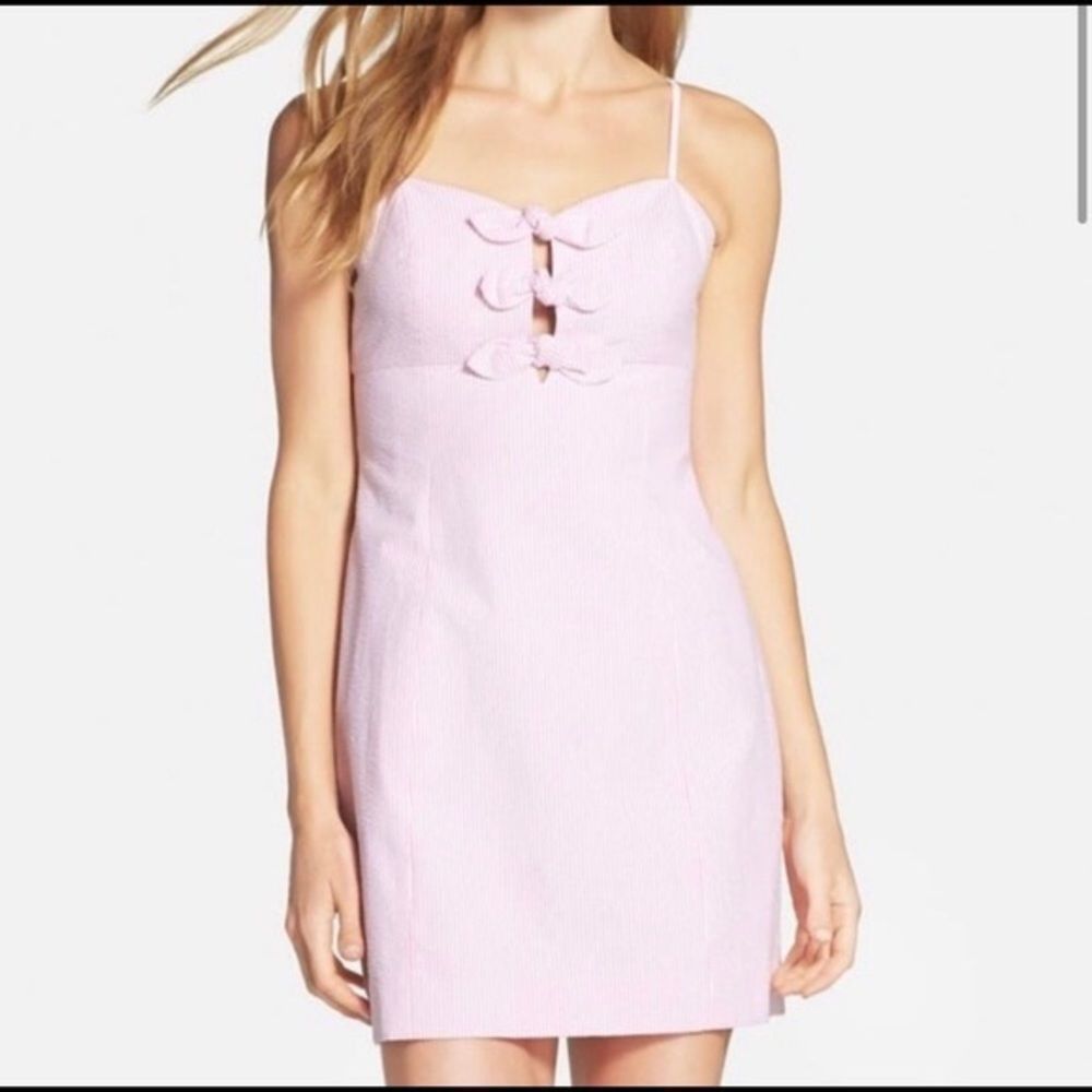 Lilly Pulitzer Petra Seersucker Stripe Dress Sz 2